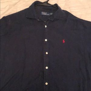 Navy blue polo Ralph Lauren short sleeve shirt